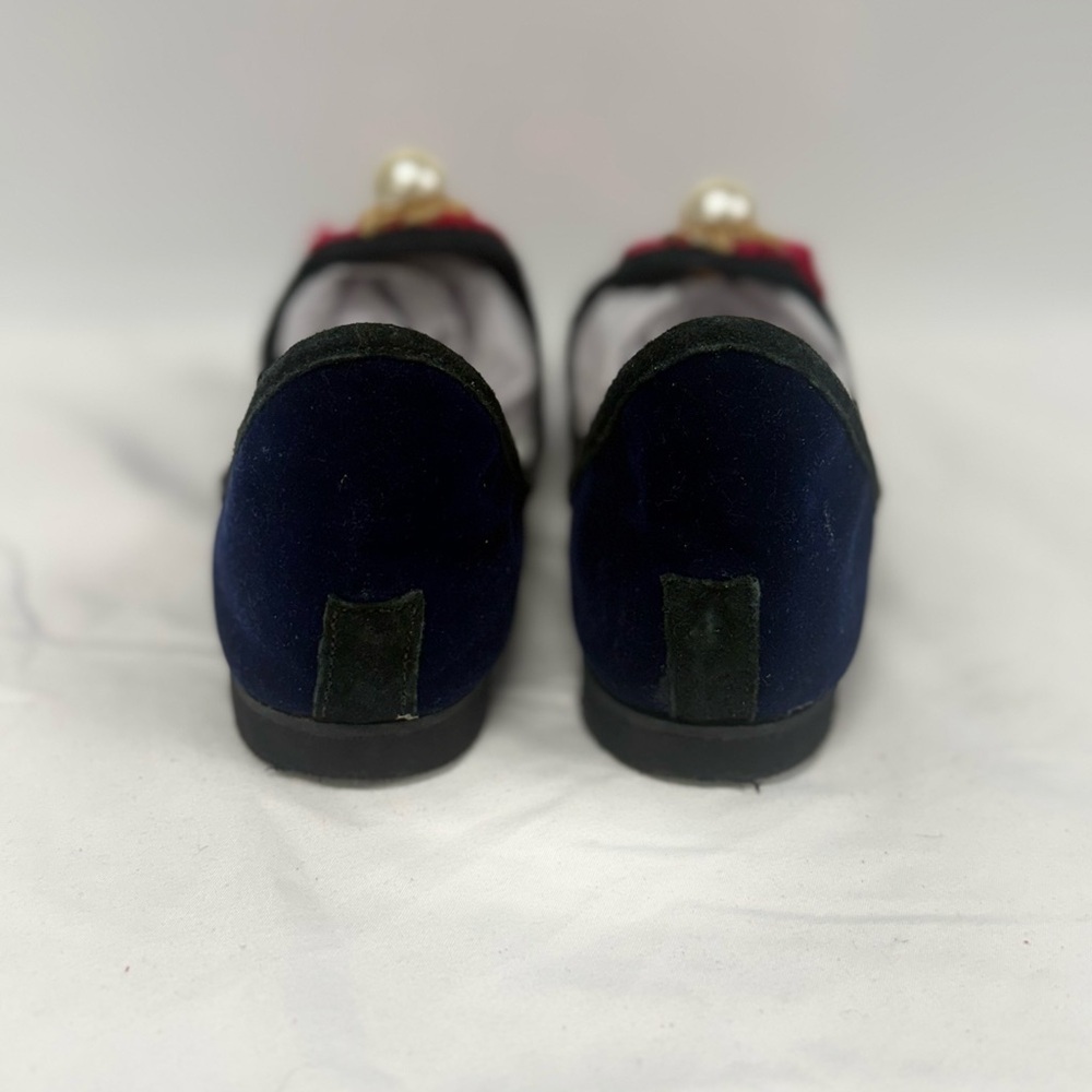 Coast and Koi handmade in Cape Town South Africa blue velvet flats sz 38 (7.5-8) - Picture 2 of 6